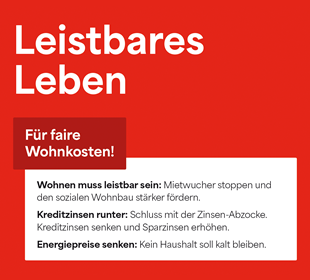 Leistbares Leben - Für faire Wohnkosten